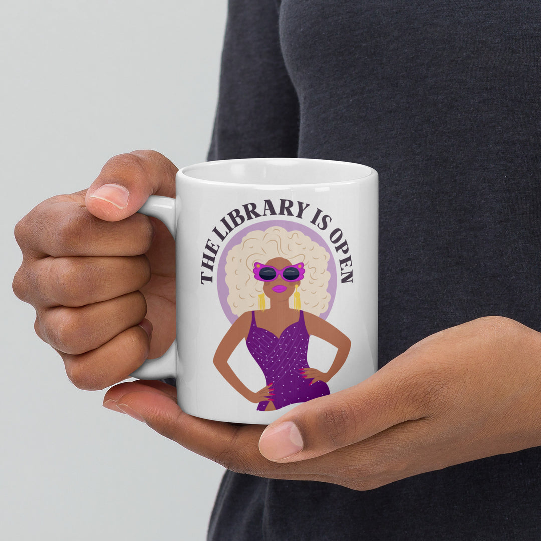 The Library Is Open Mug Mugs The Rainbow Stores