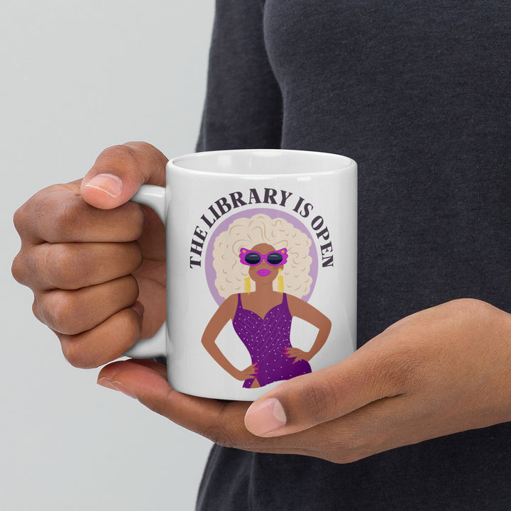 The Library Is Open Mug Mugs The Rainbow Stores