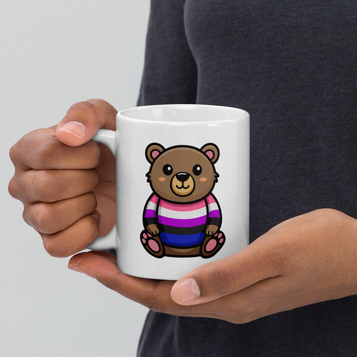 Gender Fluid Pride Bear Mug Mugs The Rainbow Stores