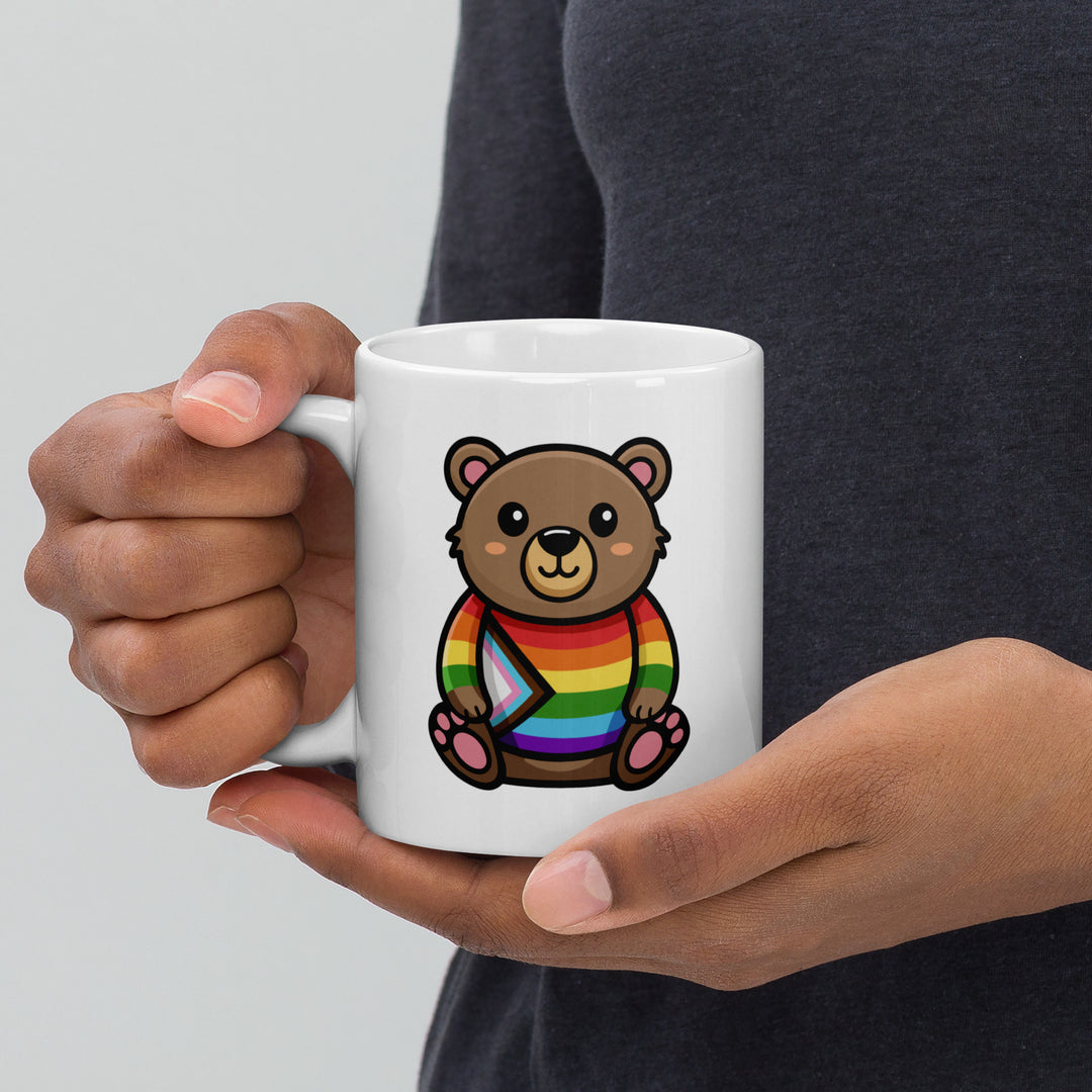Progress Pride Bear Mug Mugs The Rainbow Stores