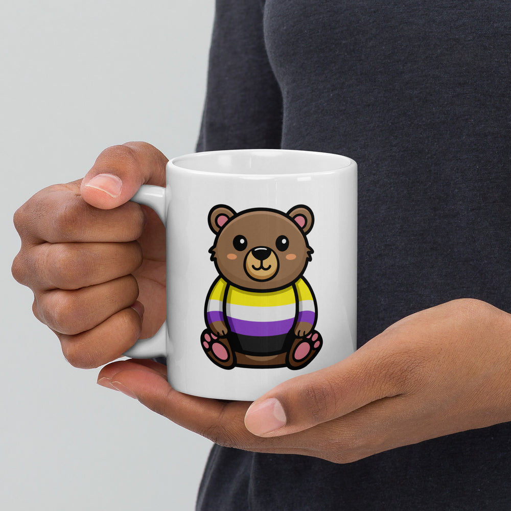 Non Binary Pride Bear Mug Mugs The Rainbow Stores