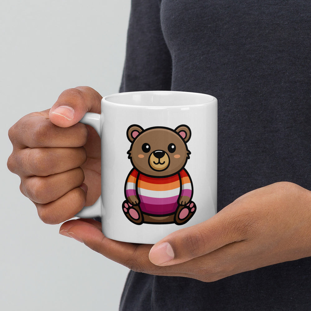 Lesbian Pride Bear Mug Mugs The Rainbow Stores