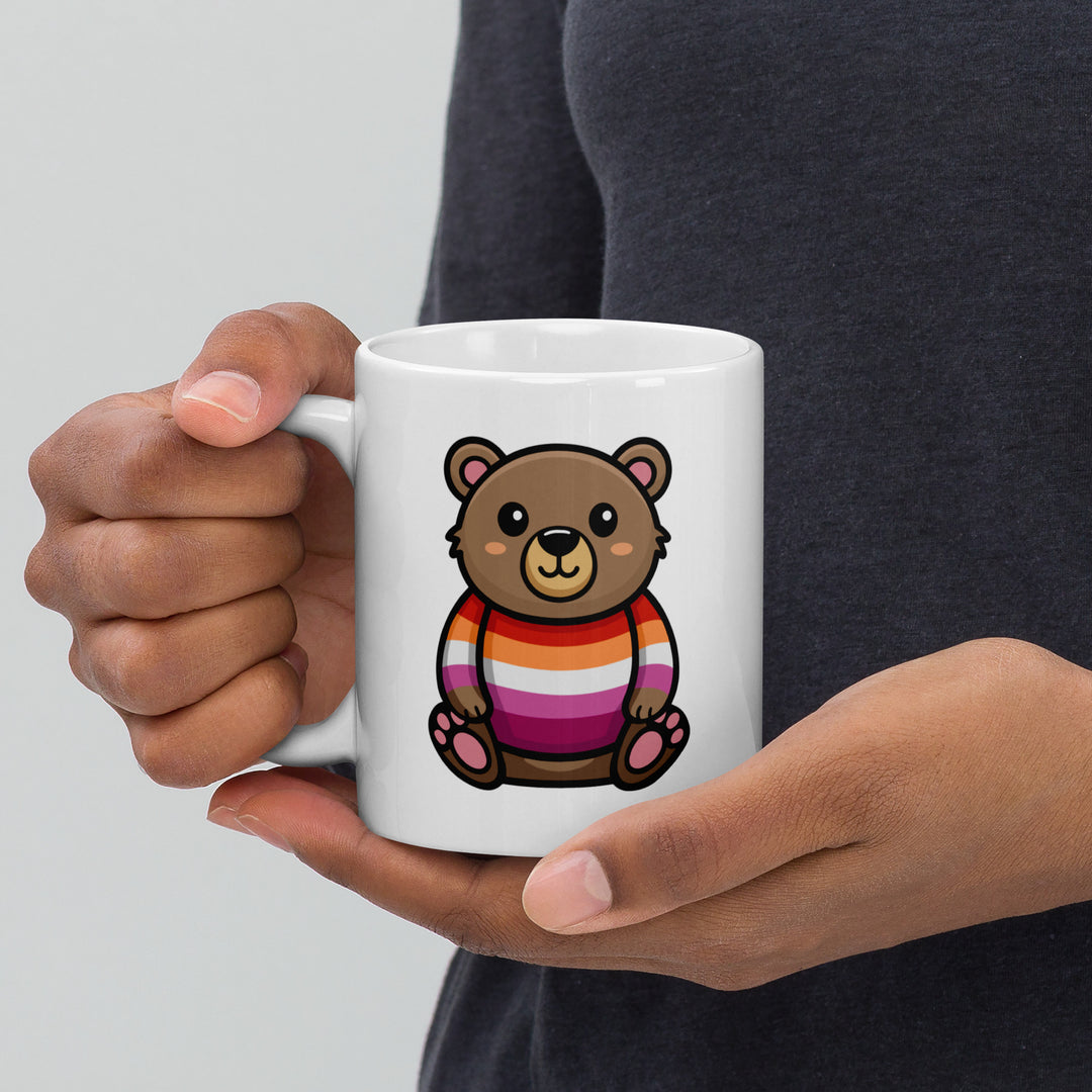 Lesbian Pride Bear Mug Mugs The Rainbow Stores