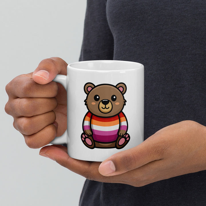 Lesbian Pride Bear Mug Mugs The Rainbow Stores