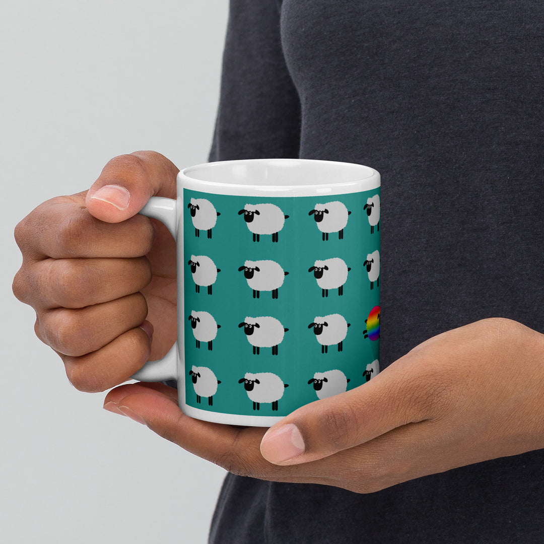 Rainbow Sheep Mug Mugs The Rainbow Stores