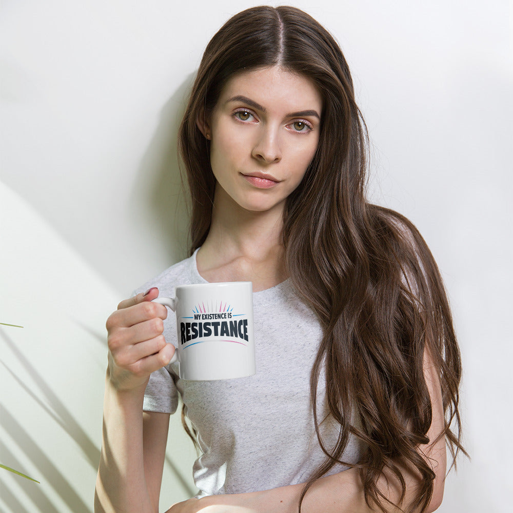 My Existence Is Resistance Trans Pride Mug Mugs The Rainbow Stores
