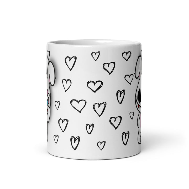 Deadly Bunny With Hearts Mug Mugs The Rainbow Stores