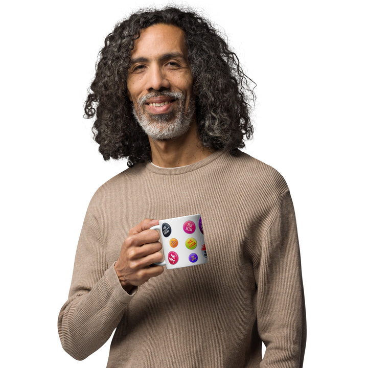 He Him Pronoun Badges Mug Mugs The Rainbow Stores