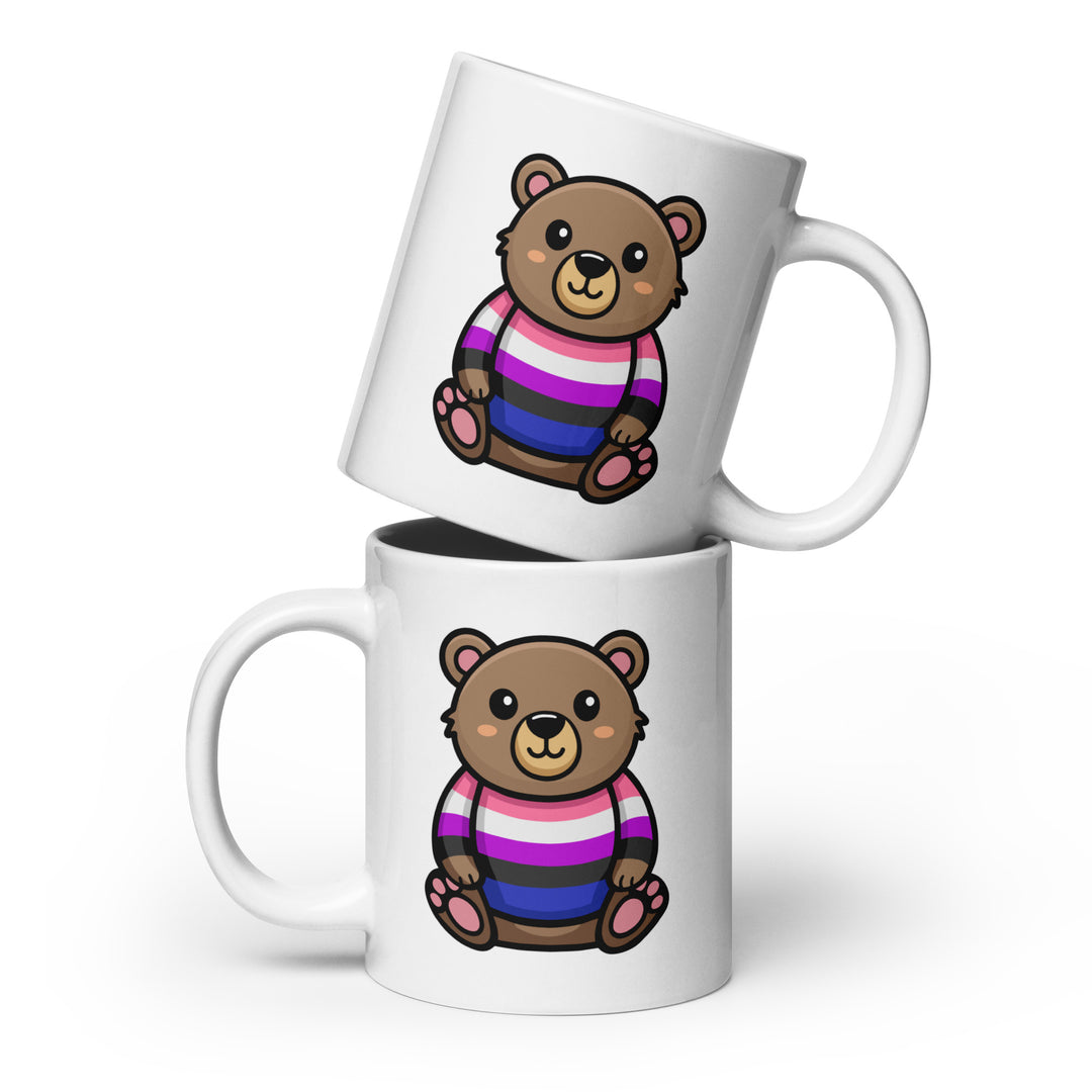 Gender Fluid Pride Bear Mug Mugs The Rainbow Stores