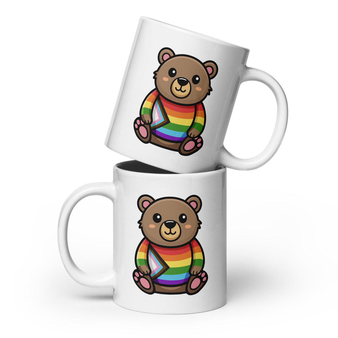 Progress Pride Bear Mug Mugs The Rainbow Stores