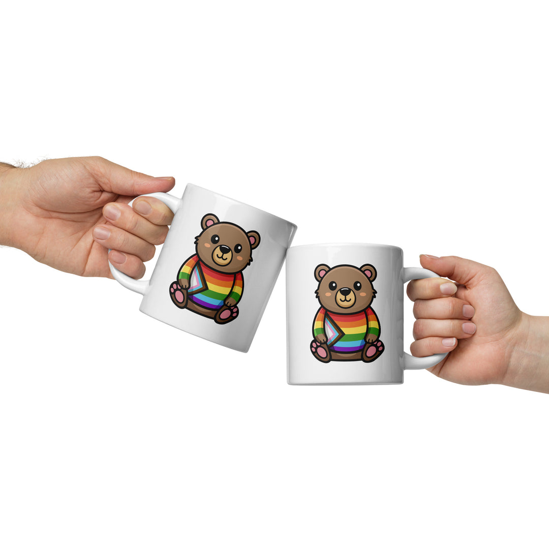 Progress Pride Bear Mug Mugs The Rainbow Stores