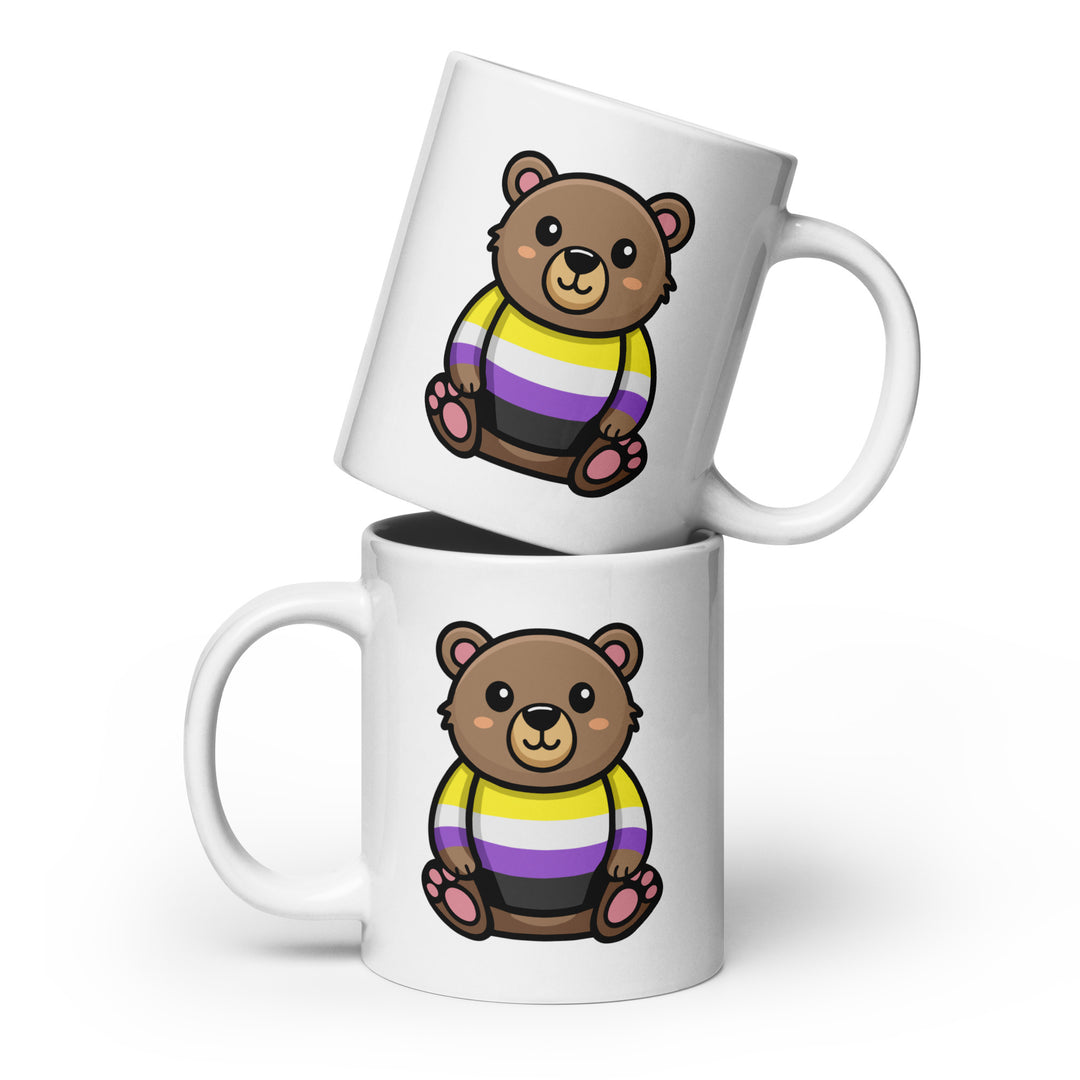 Non Binary Pride Bear Mug Mugs The Rainbow Stores