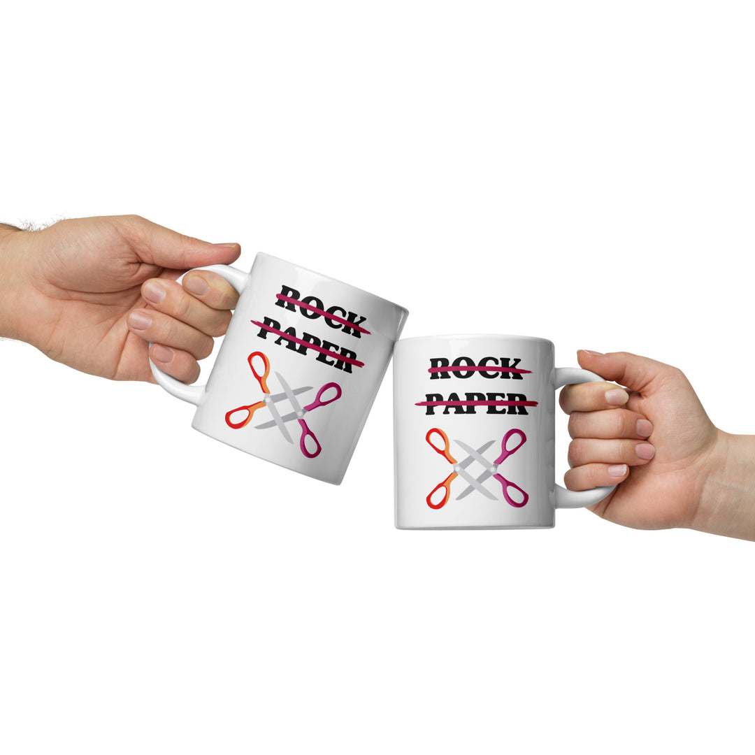 Rock Paper Scissors Mug Mugs The Rainbow Stores