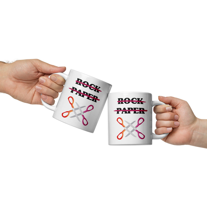 Rock Paper Scissors Mug Mugs The Rainbow Stores
