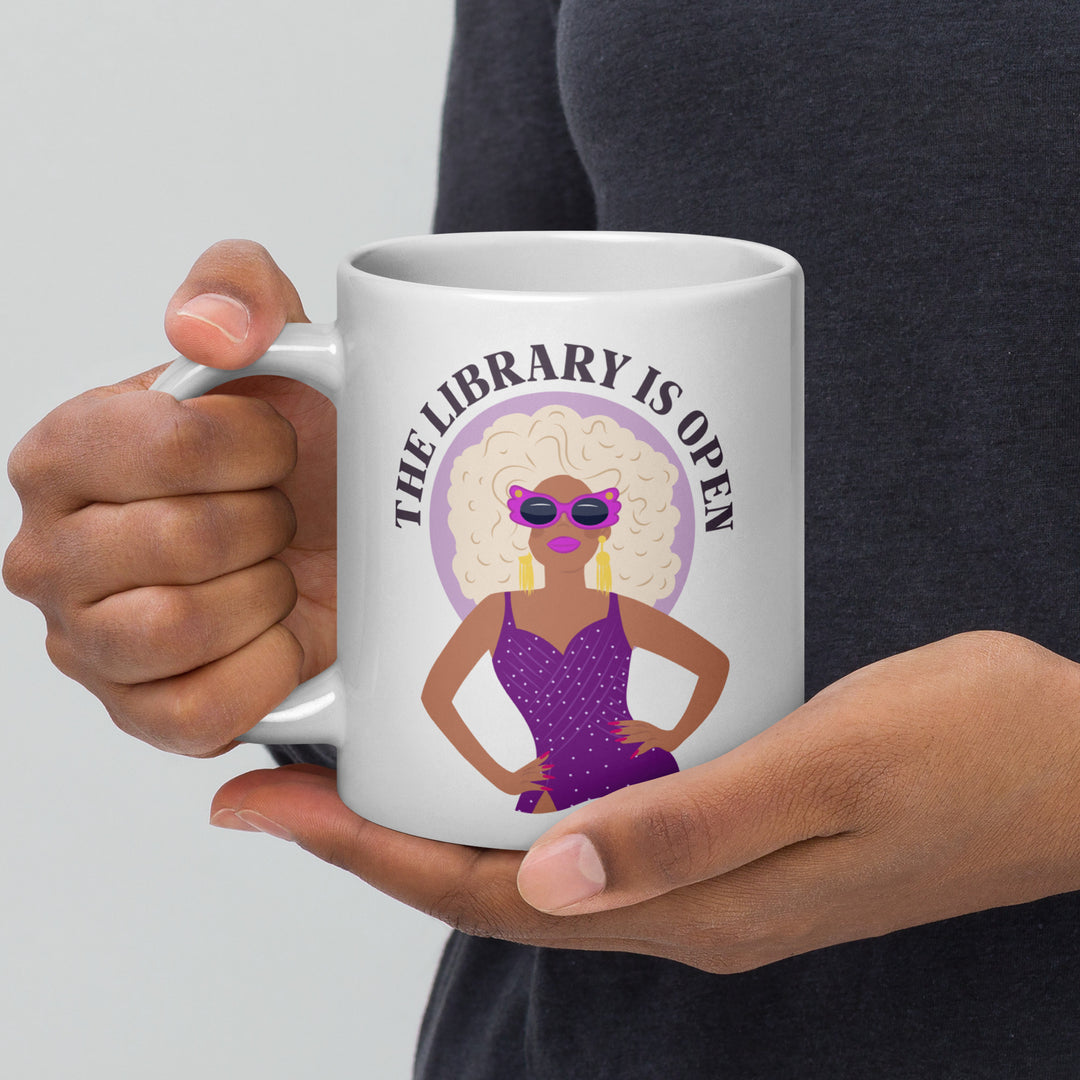 The Library Is Open Mug Mugs The Rainbow Stores