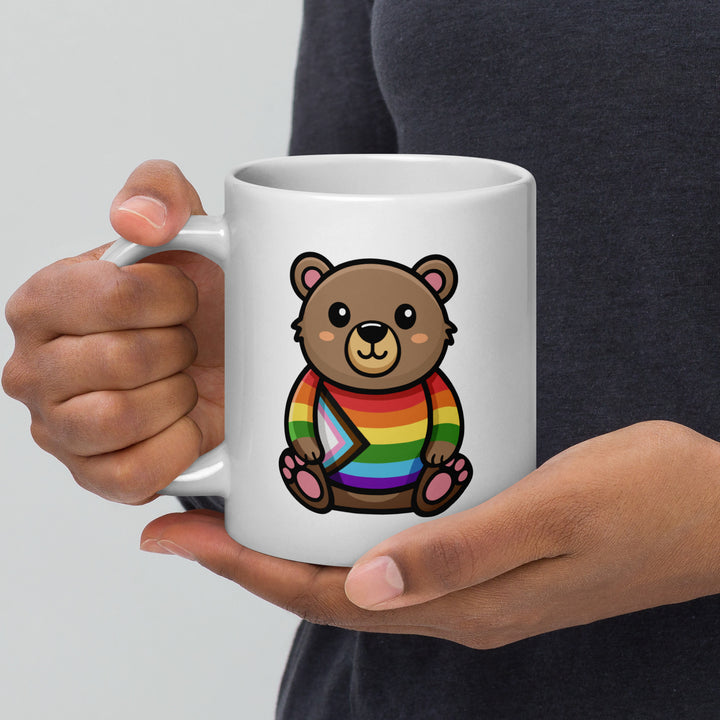 Progress Pride Bear Mug Mugs The Rainbow Stores