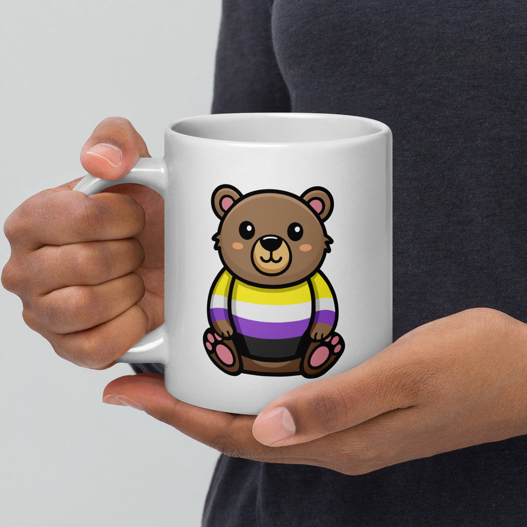 Non Binary Pride Bear Mug Mugs The Rainbow Stores