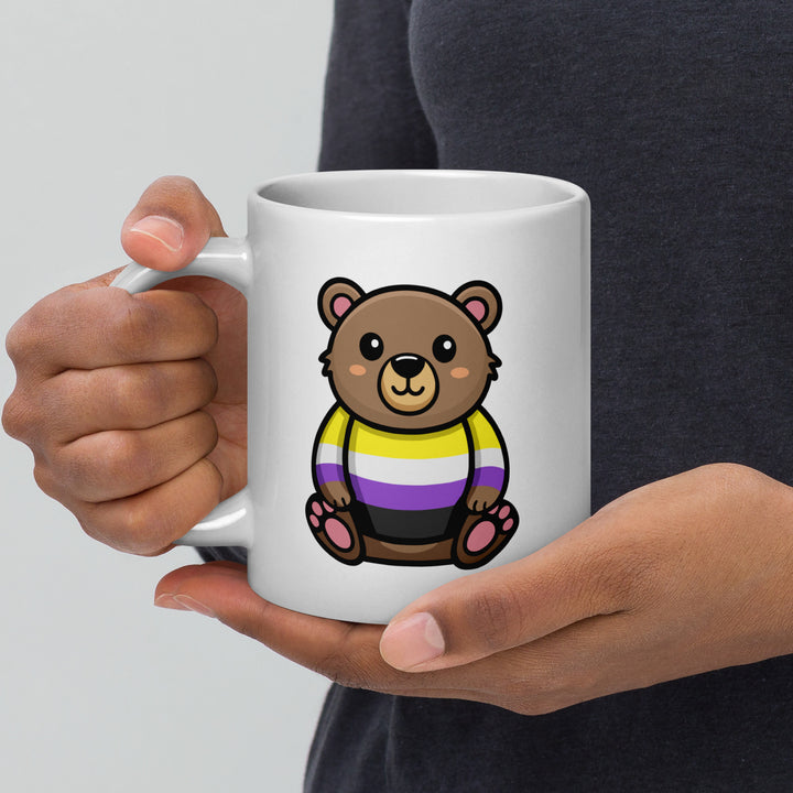 Non Binary Pride Bear Mug Mugs The Rainbow Stores