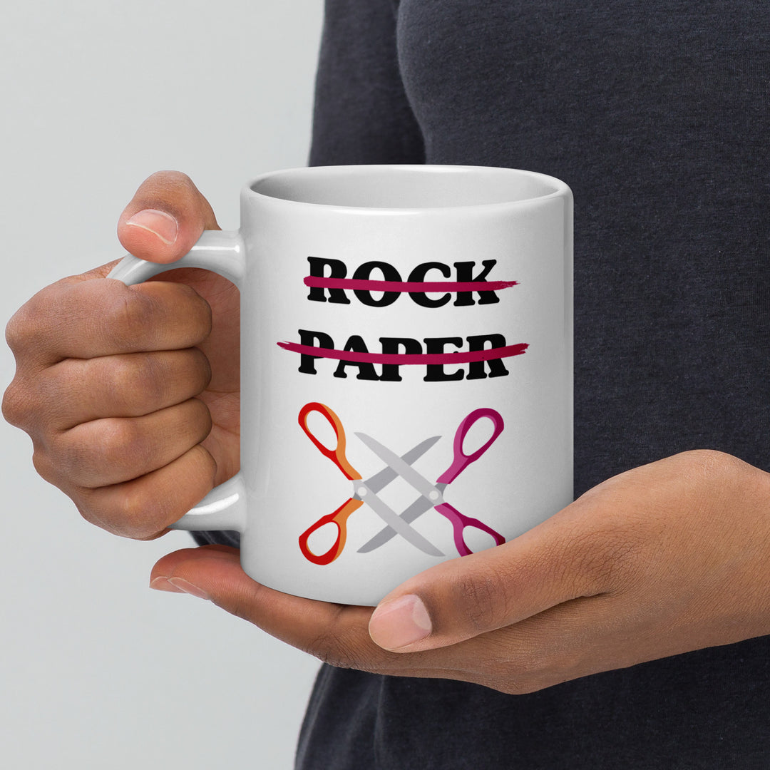 Rock Paper Scissors Mug Mugs The Rainbow Stores