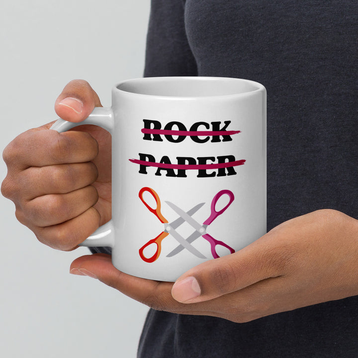 Rock Paper Scissors Mug Mugs The Rainbow Stores