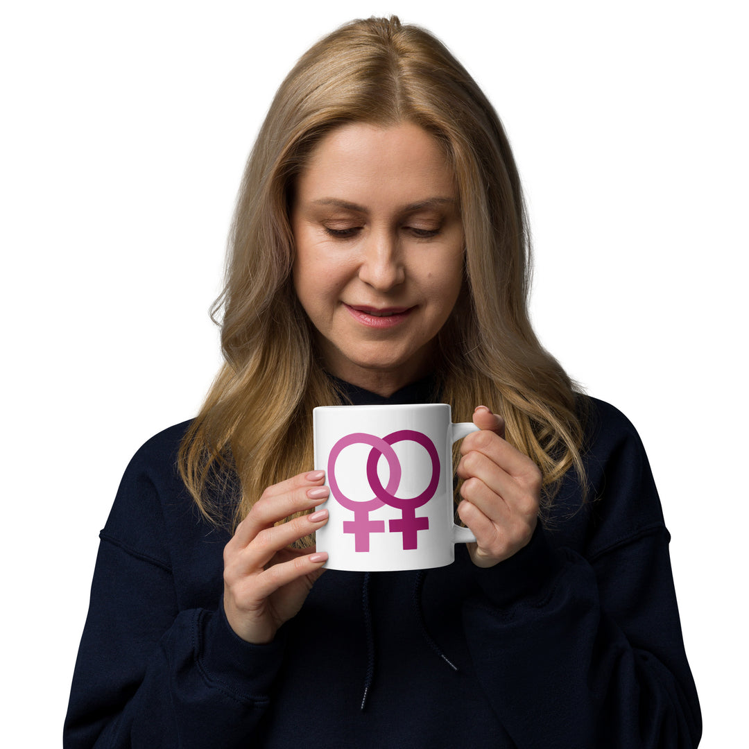 Lesbian Pride Colours Double Venus Mug Mugs The Rainbow Stores