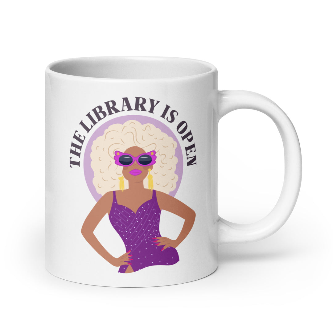 The Library Is Open Mug Mugs The Rainbow Stores
