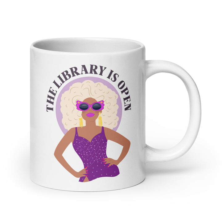 The Library Is Open Mug Mugs The Rainbow Stores