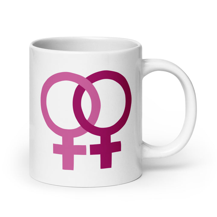 Lesbian Pride Colours Double Venus Mug Mugs The Rainbow Stores