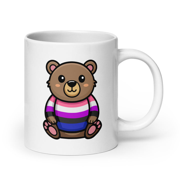 Gender Fluid Pride Bear Mug Mugs The Rainbow Stores