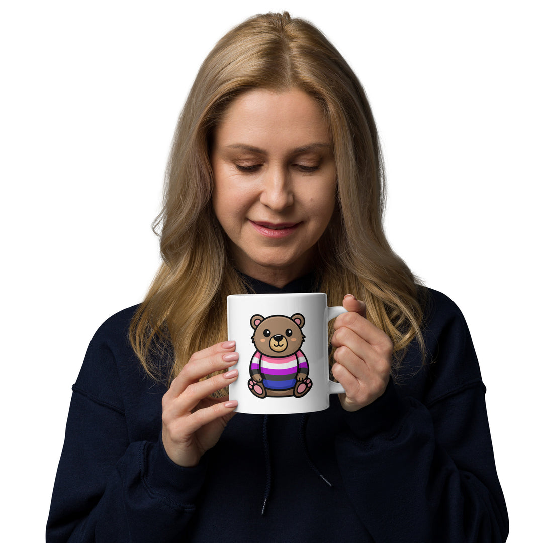 Gender Fluid Pride Bear Mug Mugs The Rainbow Stores