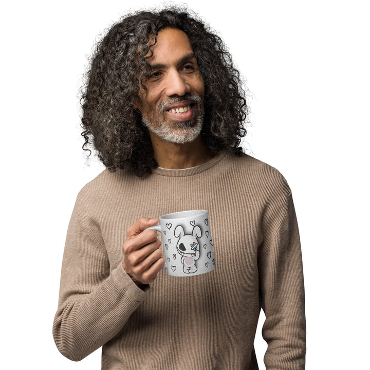 Deadly Bunny With Hearts Mug Mugs The Rainbow Stores