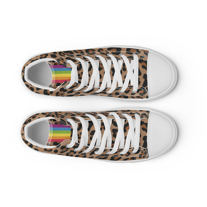 Rainbow Pride Leopard Print High Top Trainers (female sizes) High Tops The Rainbow Stores