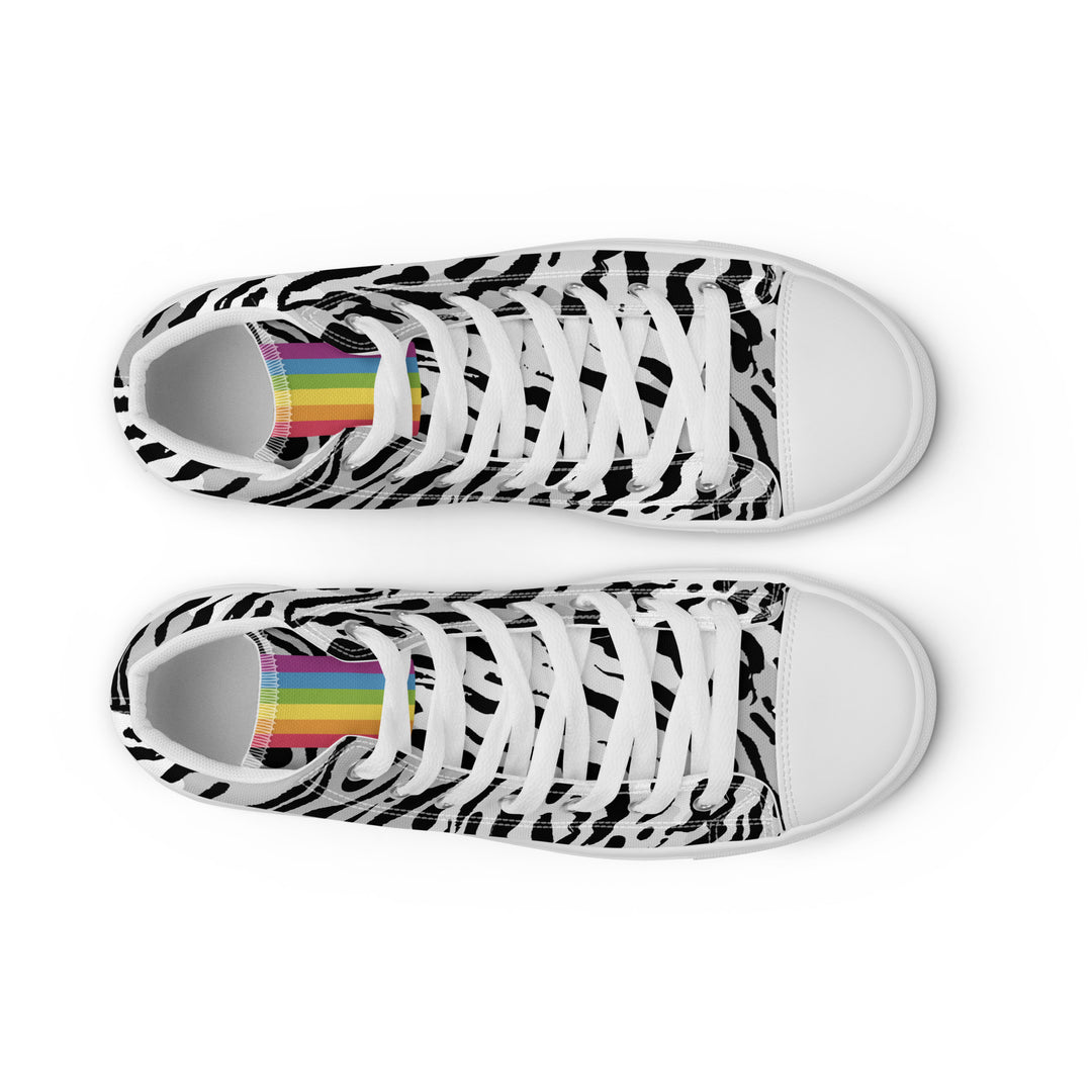 Zebra Print Rainbow Pride High Top Trainers (female sizes) High Tops The Rainbow Stores