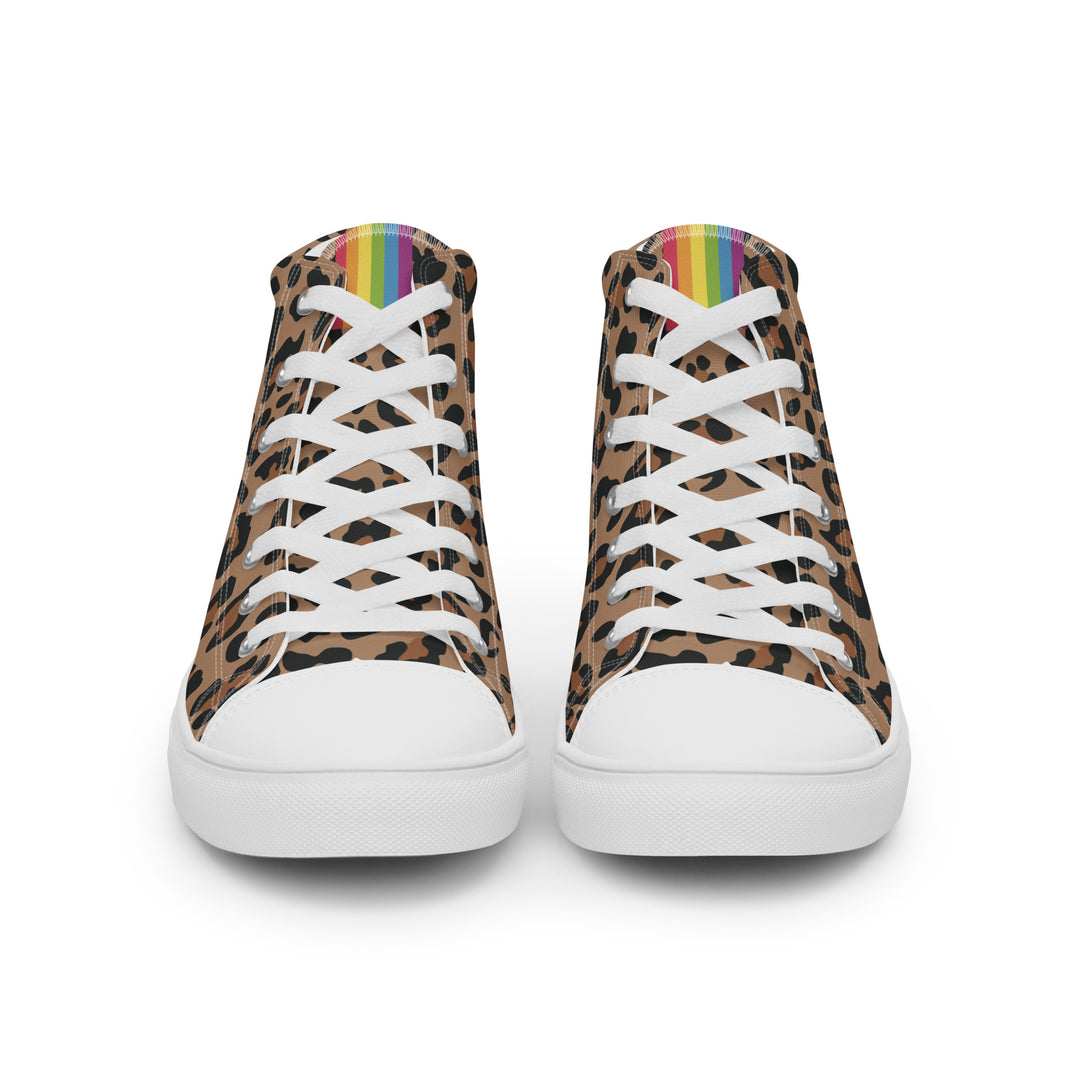 Rainbow Pride Leopard Print High Top Trainers (female sizes) High Tops The Rainbow Stores