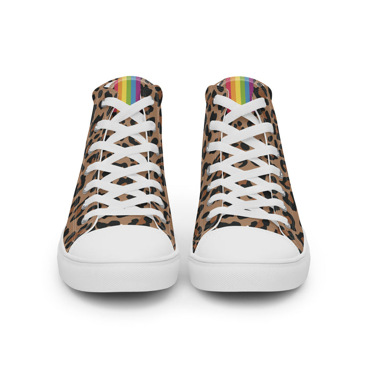 Rainbow Pride Leopard Print High Top Trainers (female sizes) High Tops The Rainbow Stores