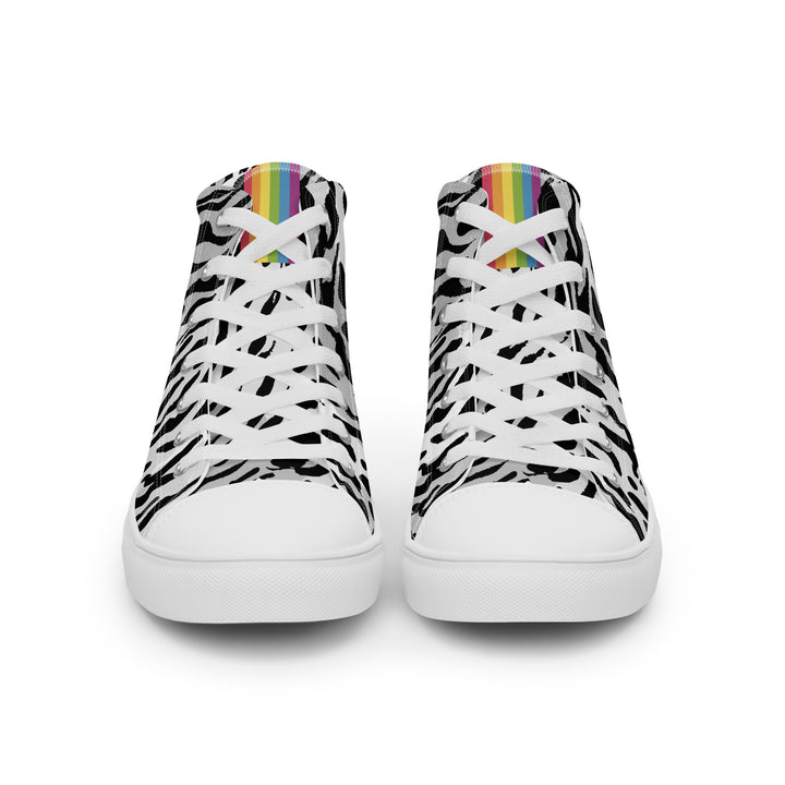 Zebra Print Rainbow Pride High Top Trainers (female sizes) High Tops The Rainbow Stores
