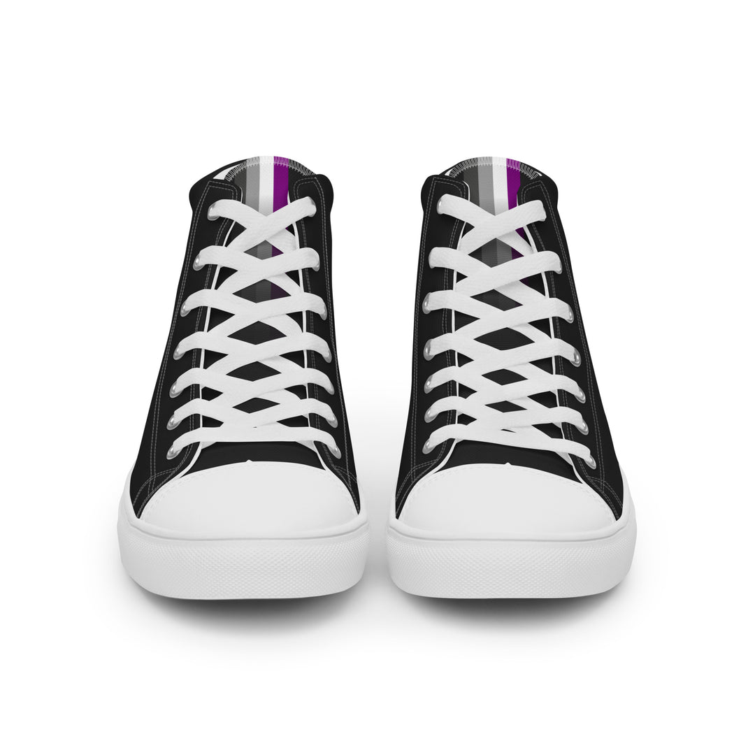 Asexual Pride Black High Top Trainers (female sizes) High Tops The Rainbow Stores