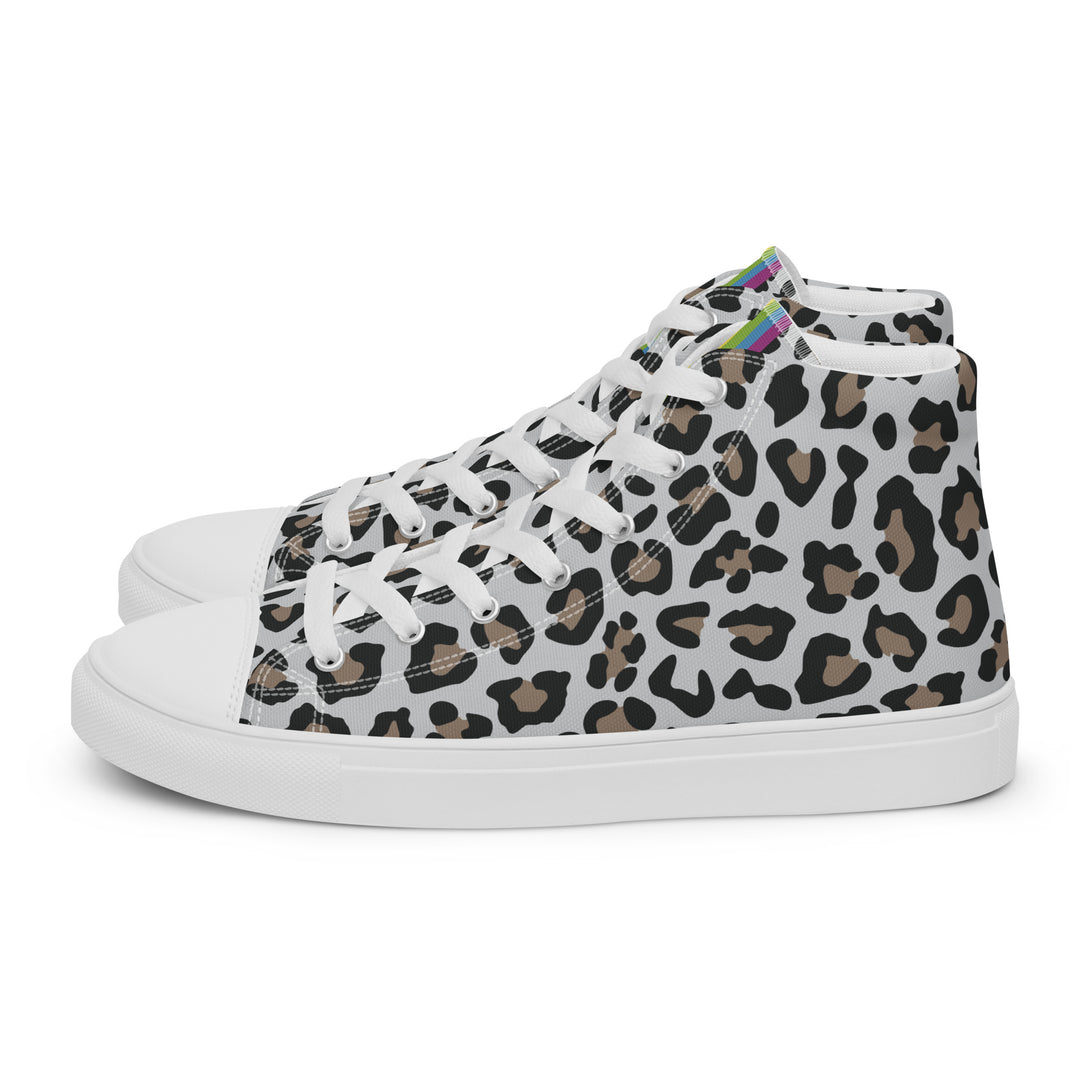 Light Leopard Print Rainbow Pride High Top Trainers (female sizes) High Tops The Rainbow Stores