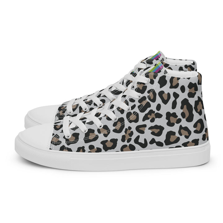 Light Leopard Print Rainbow Pride High Top Trainers (female sizes) High Tops The Rainbow Stores
