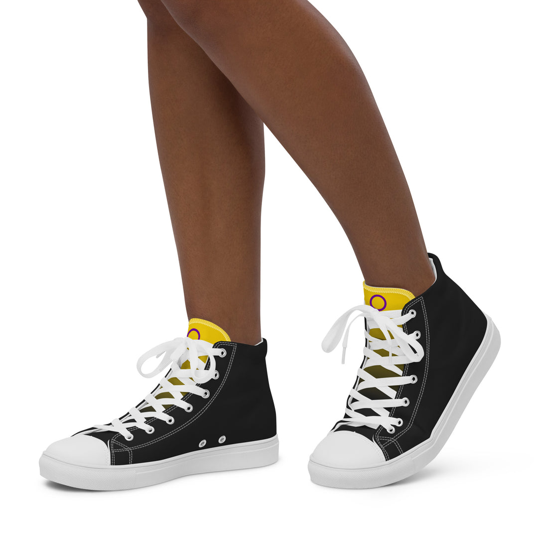 Intersex Pride Black High Top Trainers (female sizes) High Tops The Rainbow Stores
