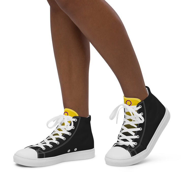 Intersex Pride Black High Top Trainers (female sizes) High Tops The Rainbow Stores