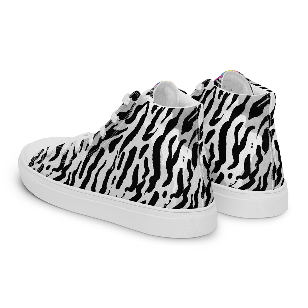 Zebra Print Rainbow Pride High Top Trainers (female sizes) High Tops The Rainbow Stores
