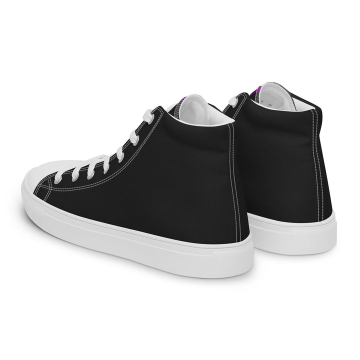 Asexual Pride Black High Top Trainers (female sizes) High Tops The Rainbow Stores