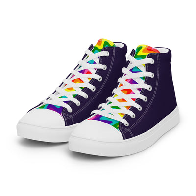 Blue and Original Pride Flag High Top Trainers (female sizes) High Tops The Rainbow Stores