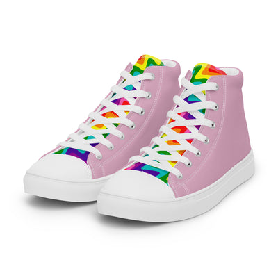 Pink and Original Pride Flag High Top Trainers (female sizes) High Tops The Rainbow Stores