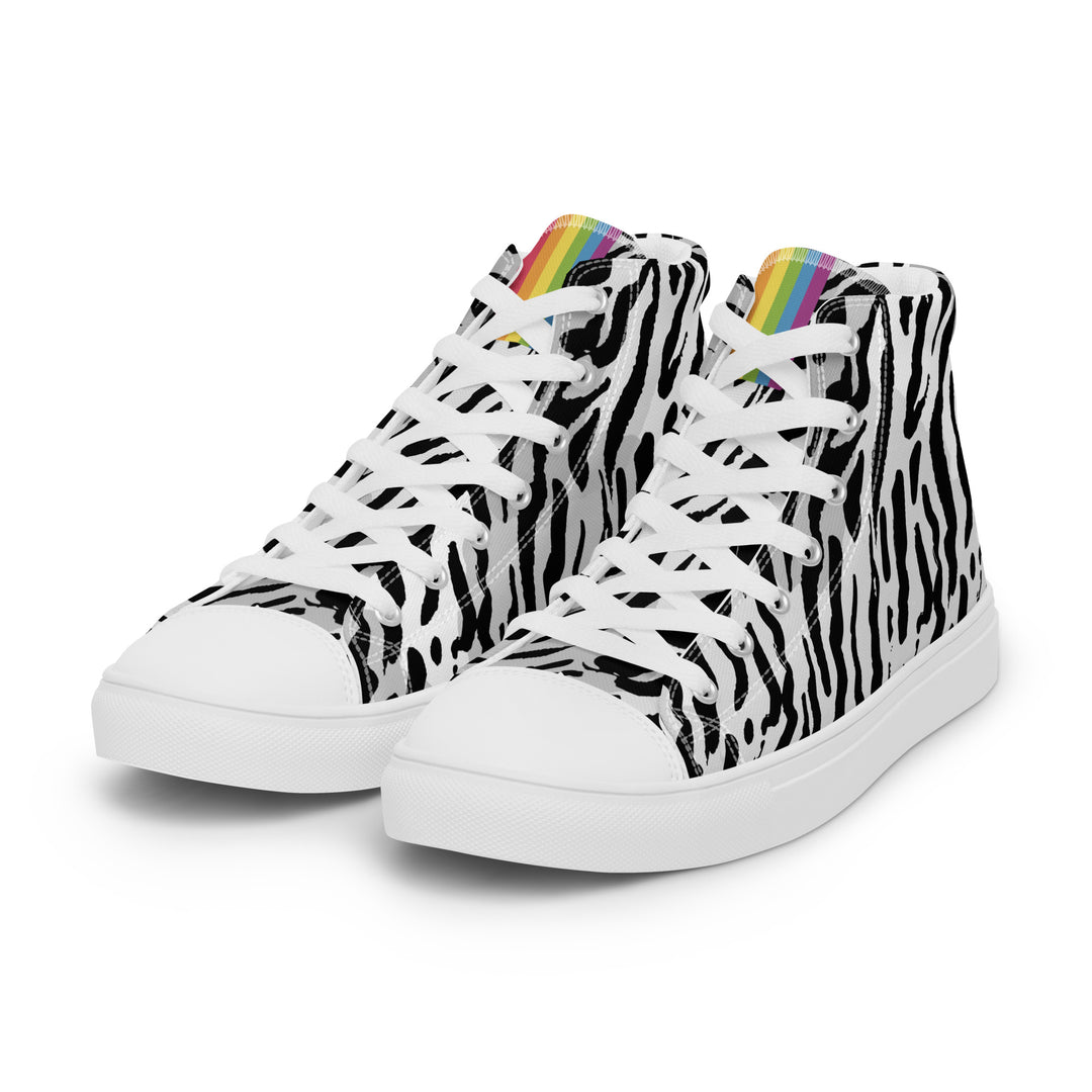Zebra Print Rainbow Pride High Top Trainers (female sizes) High Tops The Rainbow Stores
