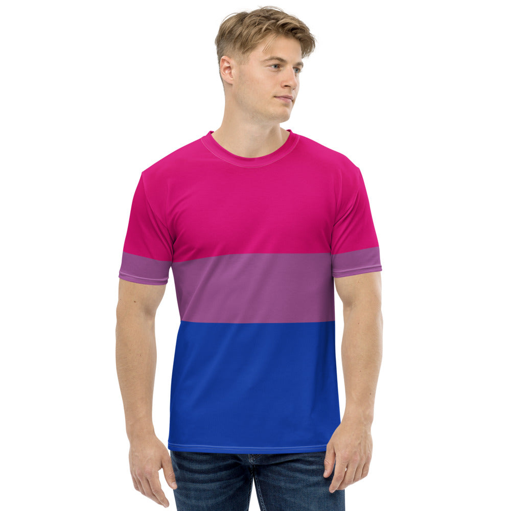 Bisexual Pride T-Shirt - Dandelion Butterfly Floral Design, Bi Pride Flag Unisex Tee