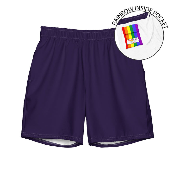 Midnight Blue Swimming Trunks With Rainbow Pocket Swimwear The Rainbow Stores