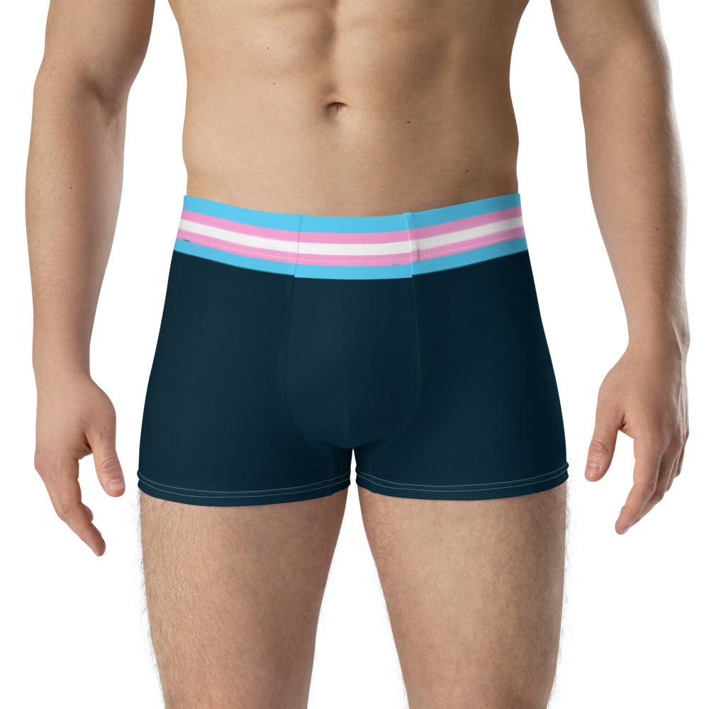 Trans Pride Flag Trim Blue Boxer Briefs Underwear The Rainbow Stores