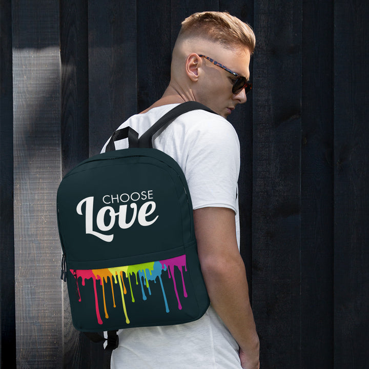 Choose Love with Paint Drips Backpack Bags The Rainbow Stores